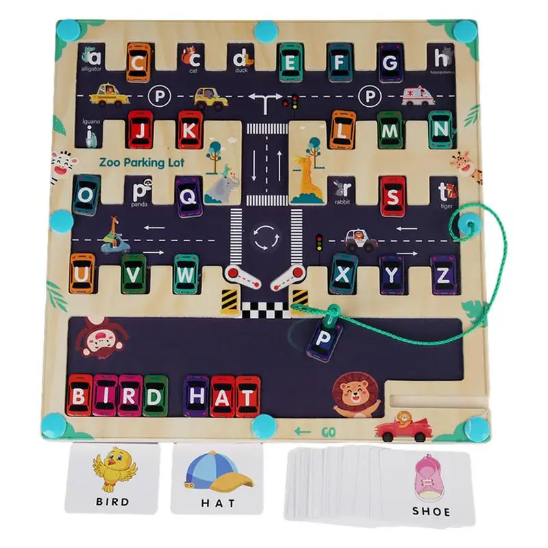 

Alphabet Learning Toys Montessori Wooden Alphabet Puzzle Kids Intelligent Matching Game Preschool Children Early Educational Toy