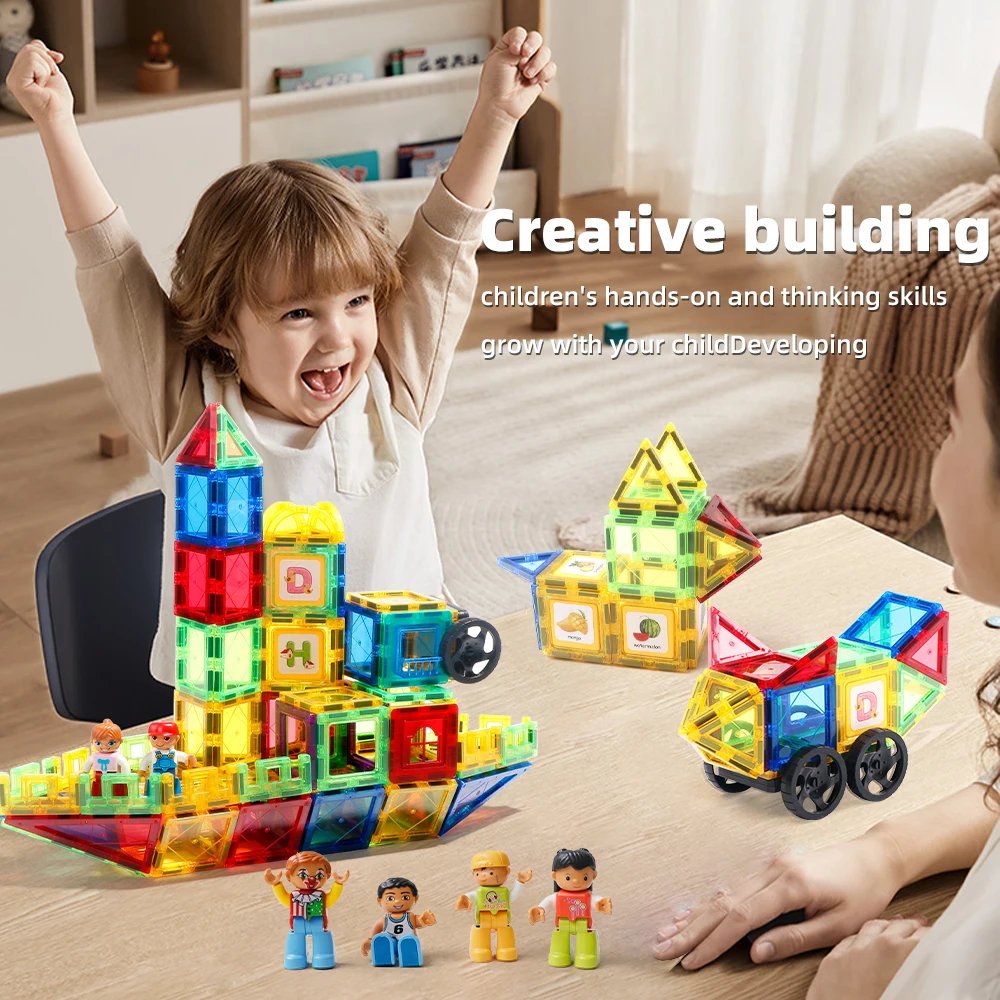 Romboss Magnetic Designer Construction Set Plastic Magnetic Sheet Construction Building Puzzle Boys Girls Children Toys Gifts