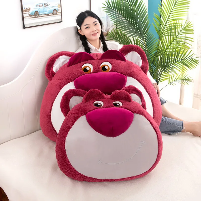Disney Anime Toy Story 4 Strawberry Bear Pillow Bear Backrest Plush Toy Doll Pillow Doll Cushion With Strawberry Flavor Kawaii 5