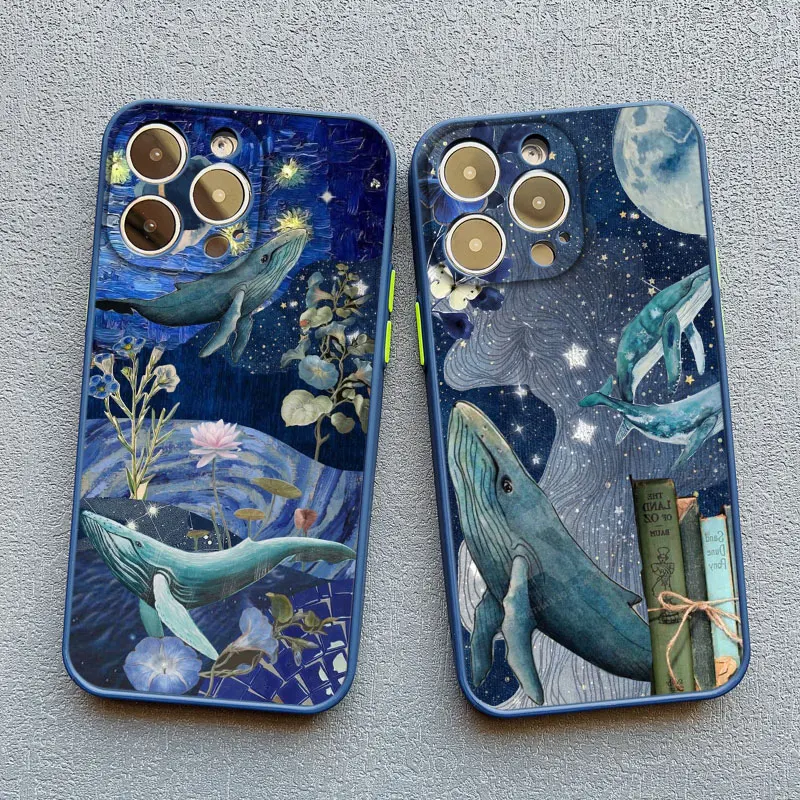 Space Ocean Whale Shark Shockproof Phone Case