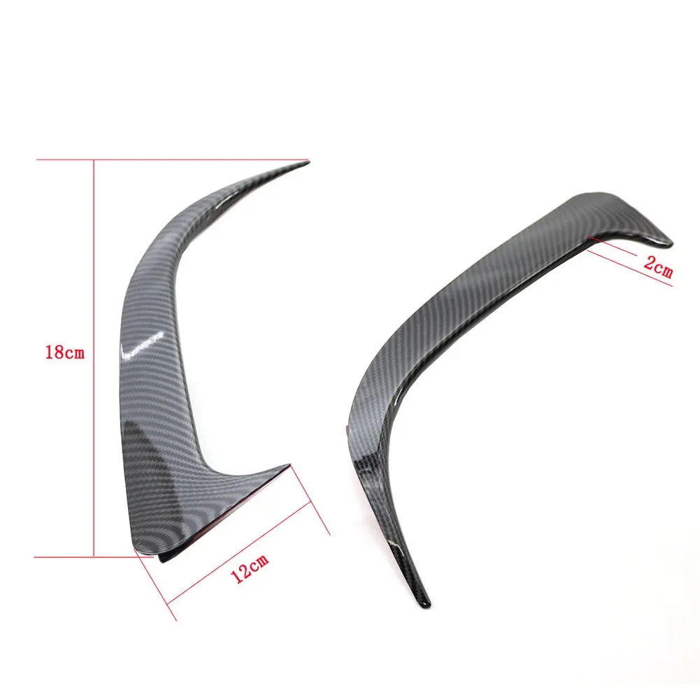2Pcs Gloss Black ABS Car Rear Bumper Lip Spoiler Canards Carbon Fiber Vents For Mercedes Benz CLA 45 AMG W117 250 200 2014-2018