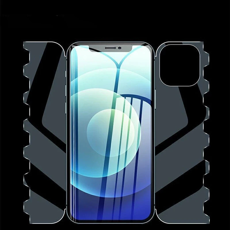 50Pcs 360° Full Body Butterfly Hydrogel Film For iPhone 13 Pro Max Screen Protector For Apple iPhone 13mini 11 12 Pro Gel Films