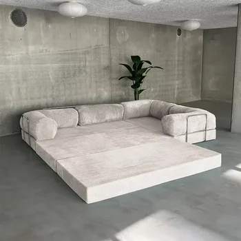 High Density Foam Corner Sofa Bed Compression Sofa with Vacuum Compressed Packaging Modern Design for Living Room 1