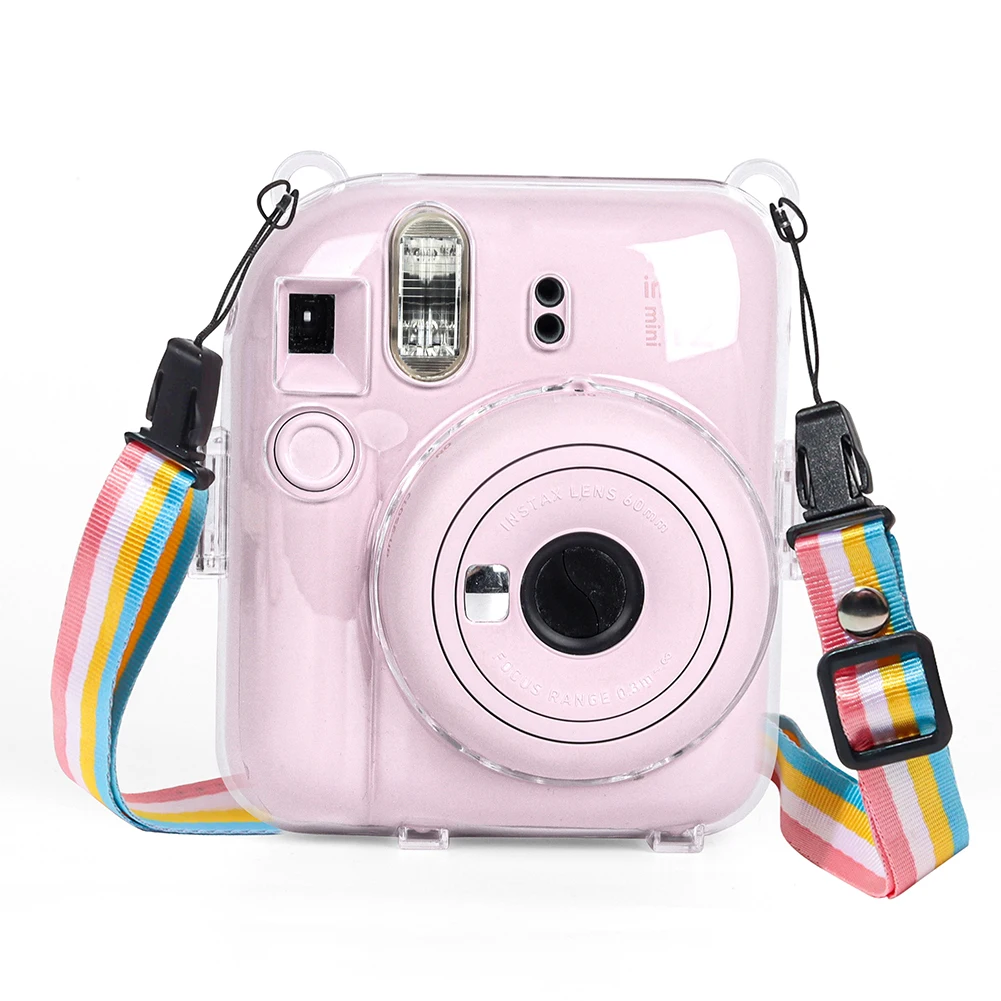 Mini Camera Bag PC Crystal Protective Shell Transparent Protective Sleeve for Fujifilm Instax Mini 12 for Camera Instax Mini12