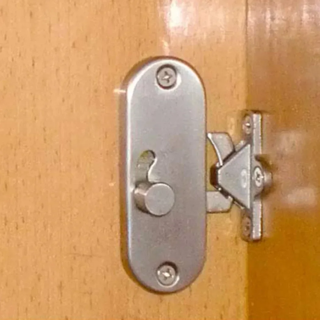 Sliding Window Door Locks 90 Degree Moving Door Right Angle Buckle Privacy Lock Sliding Barn Latch Bolt Silver