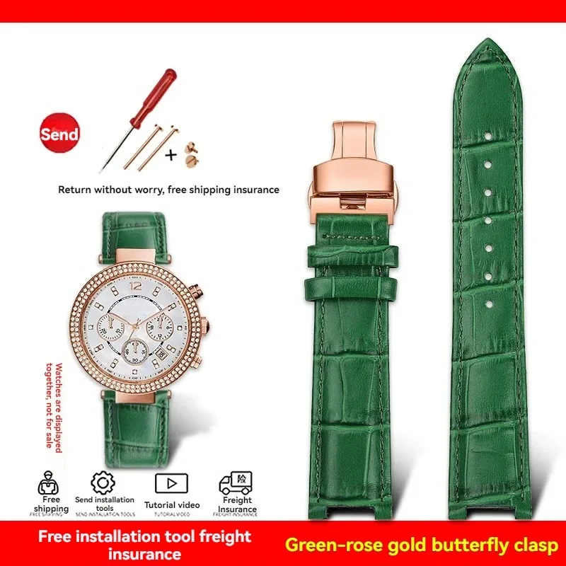 Premium Leather Watch Strap - Notch Cowhide Calfskin Bands (18x10mm & 20x12mm)