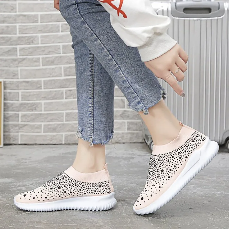 

Comemore Women's Sports Running Shoes Athletic Shoe 2024 Women Sneakers with Rhinestone Casual Loafers Tennis Female Comfortable