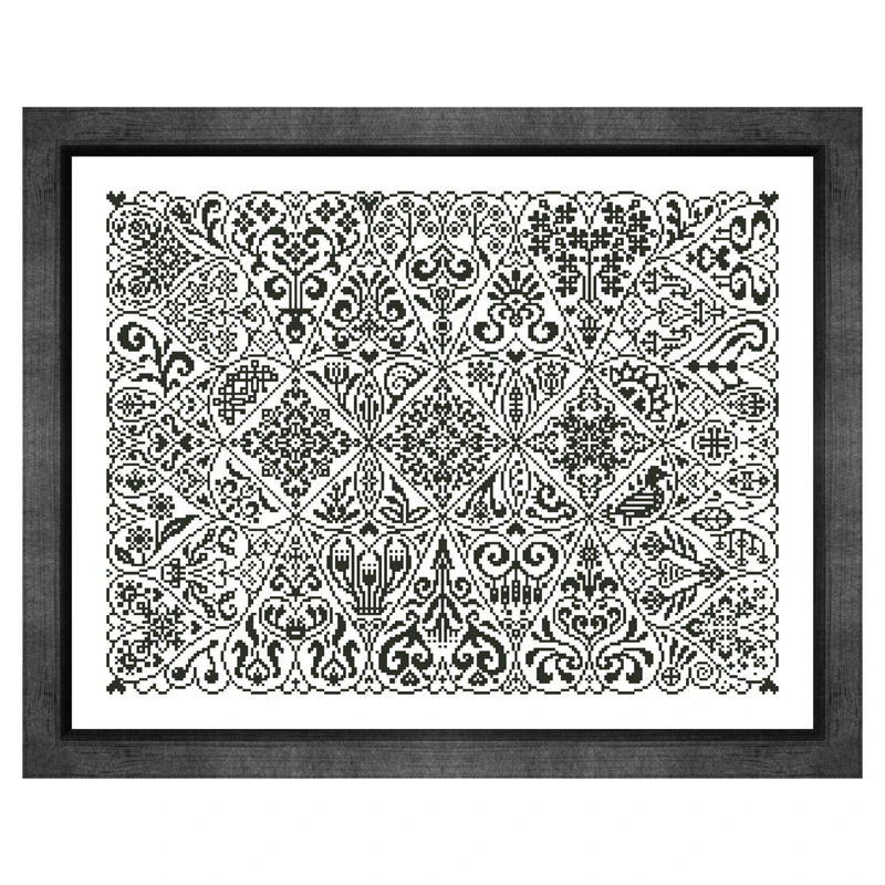 Circus of hearts cross stitch kits single color simple aida fabric 18ct 14ct 11ct count white canvas cotton thread embroidery cross stitch kit