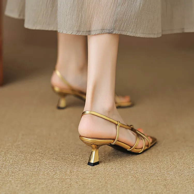 Mid Heel Gold Heeled Sandals Designer ASOS DESIGN Wide Fit Hiccup