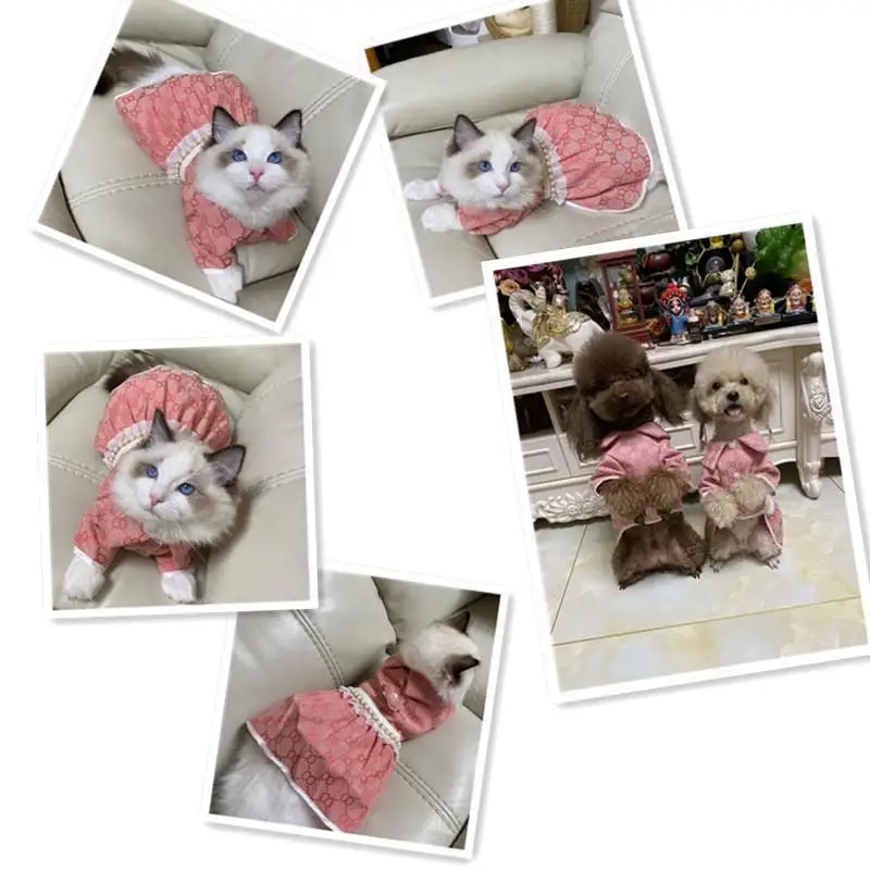 Dog Dress Plaid - Cotton Small & Medium Dog Clothes Spring Autumn Pet Fashion