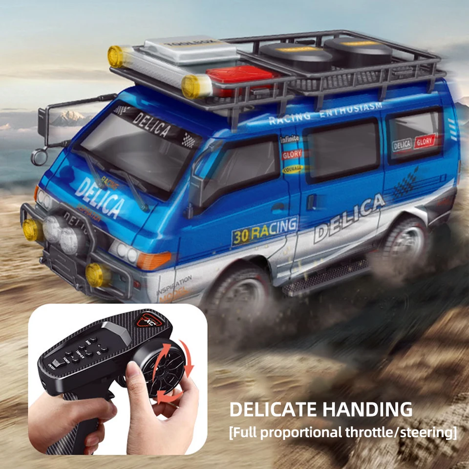 1/24 デリカ スターワゴン青 DELICA ラジコンカー LEDライト付 1/24 デリカ スターワゴン青 DELICA ラジコンカー LEDライト付
