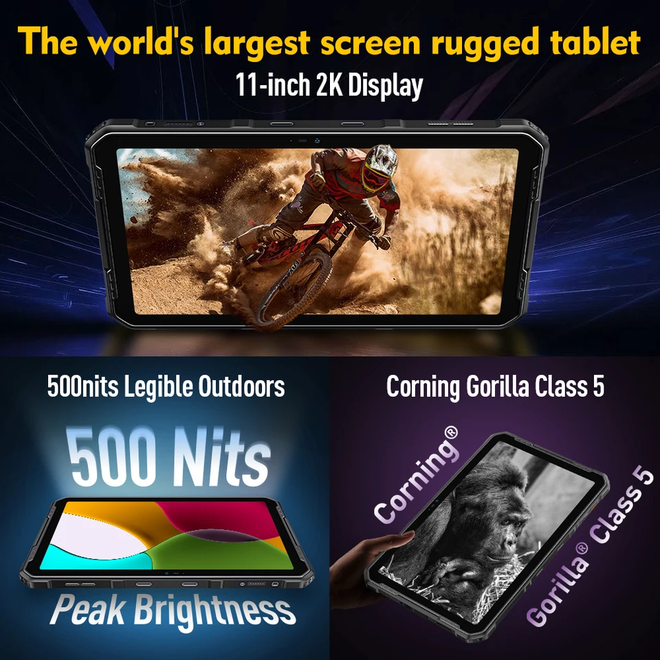 Ulefone Armor Pad 2 Tablet Rugerizzato, 16GB + 256GB+TF