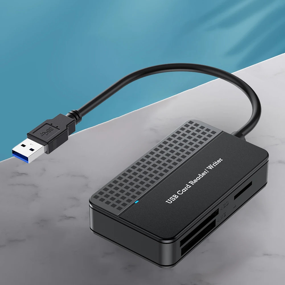 USB 3.0 C타입 USB 카드 라이터, 5Gbps 메모리 스마트 카드 리더, 20cm 케이블 메모리 카드 라이터, SD TF CF MS