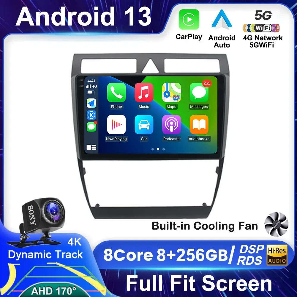 

Android 13 Car Autoradio Multimedia Video Player for Audi A6 C5 1997-2006 S6 RS6 GPS Stereo Audio Wireless Carplay Head Unit