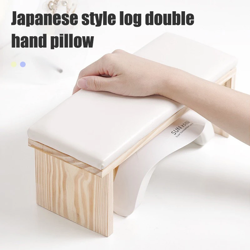 Nail Art Hand Pillow Tool Mat Can Be Placed On Phototherapy Machine Simple Style Net Red Solid Wood Light Luxury Table nail art hand pillow nail art tool