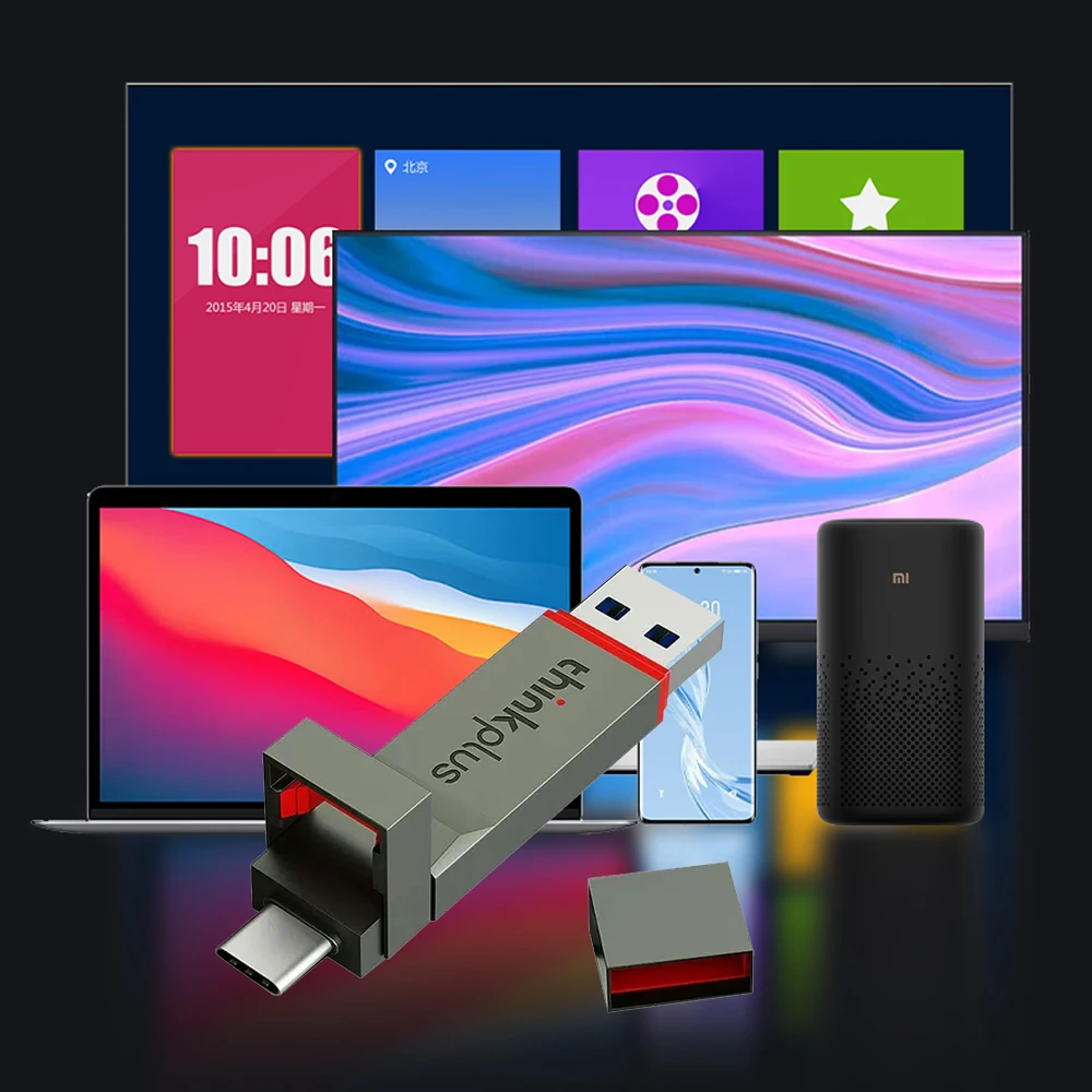 Flash Usb Portátil de Duas Portas Lenovo-thinkplus Estado Sólido Disco u Pen Drive Tipo-c Otg Usb 3.2 256gb 512gb 1tb Tu280 Pro Unidade - Imagem 6