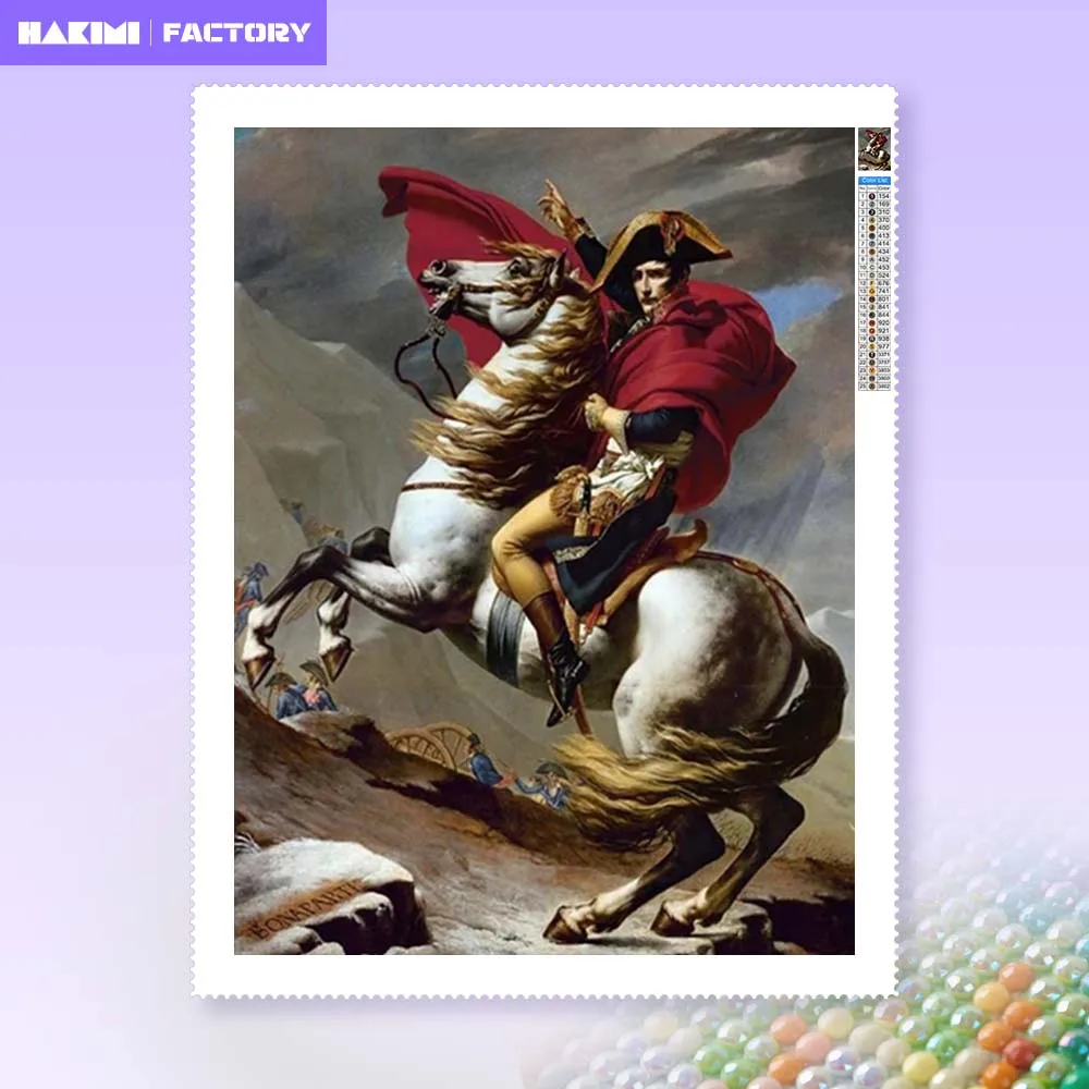 

Emperor Napoleon Bonaparte Portrait AB Diamond Painting Vintage Full Diamond Puzzle Cross Stitch Mosaic Home Decor