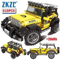 ZKZC Technical Off-road Racing Vehicle Truck Car Model Building Blocks City Monster Trucks Bricks Toys For Children Gift 1