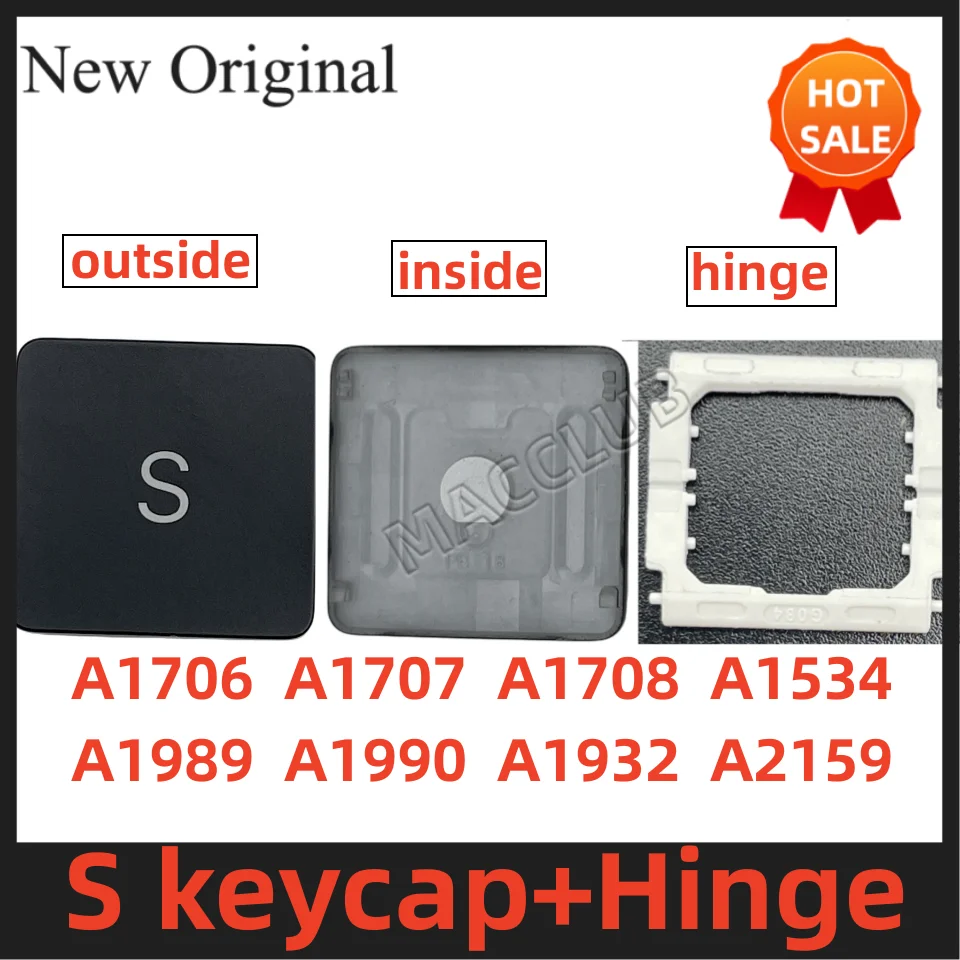 

S KeyCap for MacBook Pro Retina A1708 A1706 A1707 A1989 A1990 A1534 A2159 A1534 Keyboard Case Key Cap keys with hinge