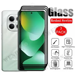 Premium 3 - Pack Curved Full Cover Tempered Glass Screen Protector for Redmi note 15 Pro 4G (Transparent)