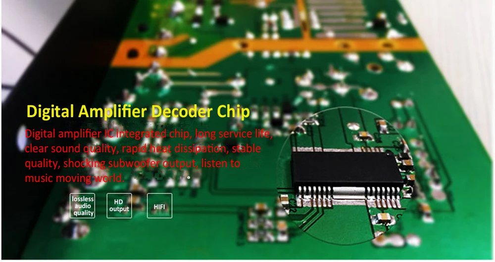 30W-120W Digital Bluetooth Amplifier Board D10C Subwoofer Dual Microphone Amp Sp