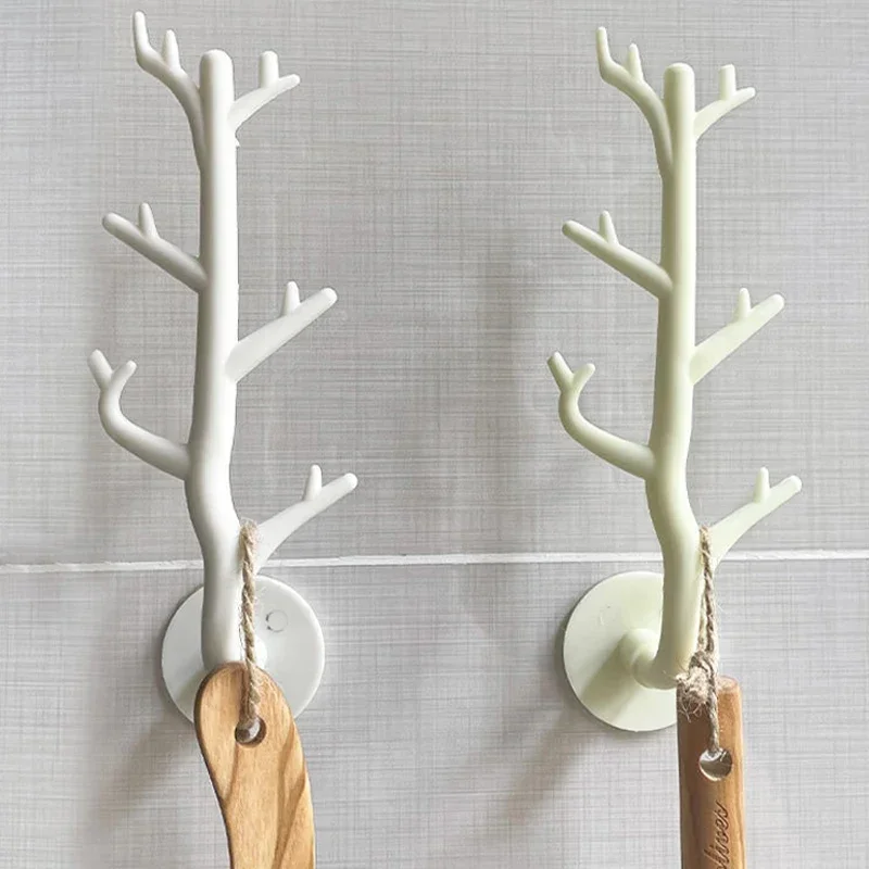 

Tree Branch Hook Wall Decor Key Holder Organizer Storage Sticky Hanging Hooks Earring Necklace Hanger Home Decorative Hooks