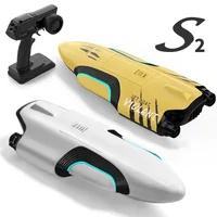 New S2 RC high-speed speedboat model dual motor lighting competition remote control boat adult boy toy gift 1