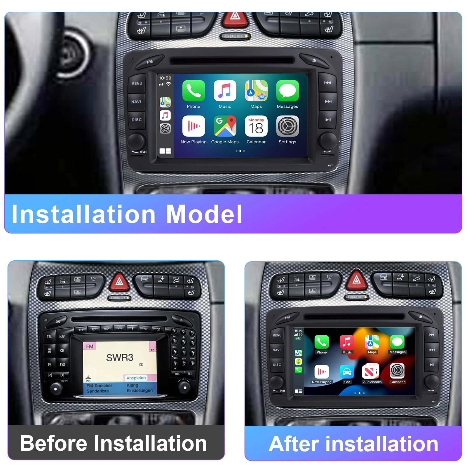 Android Car Radio for Mercedes Benz CLK W209 W203 W463 W208 W210 Multimedia Play