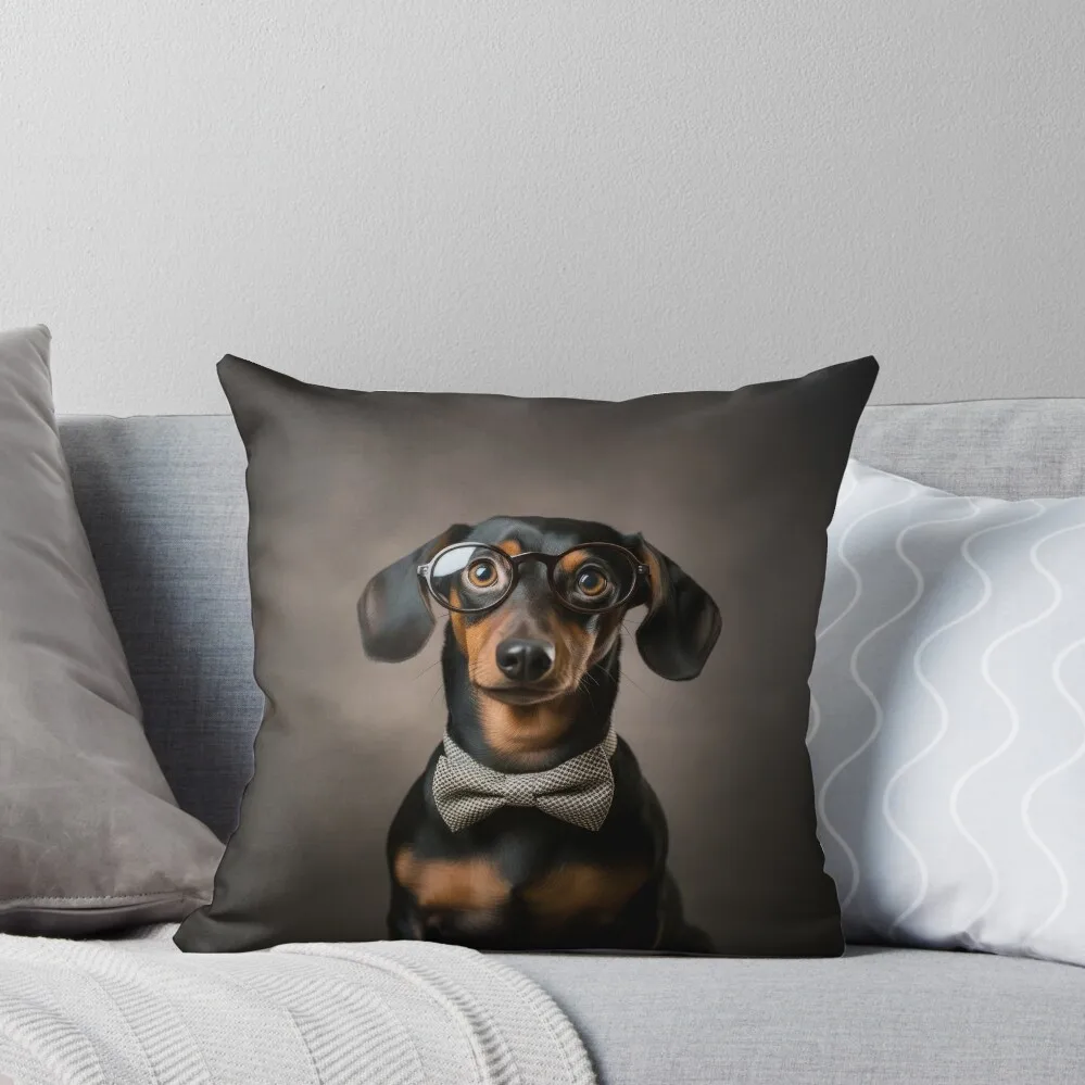 

Elegant Mr. Dachshund Throw Pillow Throw Pillow Covers Christmas Pillow Cases Ornamental Decorative Sofa Cushion