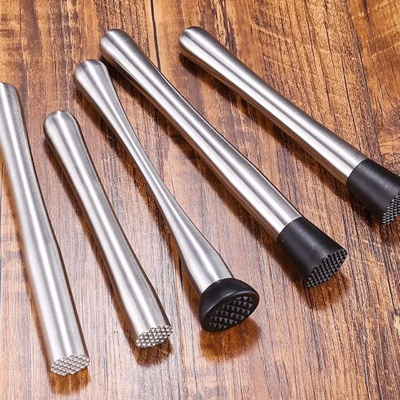 Bar Tools Stainless Steel Cocktail Muddler and Mixing Spoon Home Set Create Delicious Mojitos Fruit Based Drinks Storage