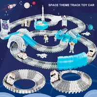 kids electric track toy Space Mini Car Set Puzzle Boy toy Space themed track car toy Children's birthday Christmas gift