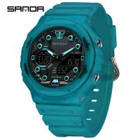 SANDA 6200 Stopwatch Wristwatch Alarm LED Light Digital Watches Men's Sports Watch Military Watches Men Watch 50M Waterproof 1