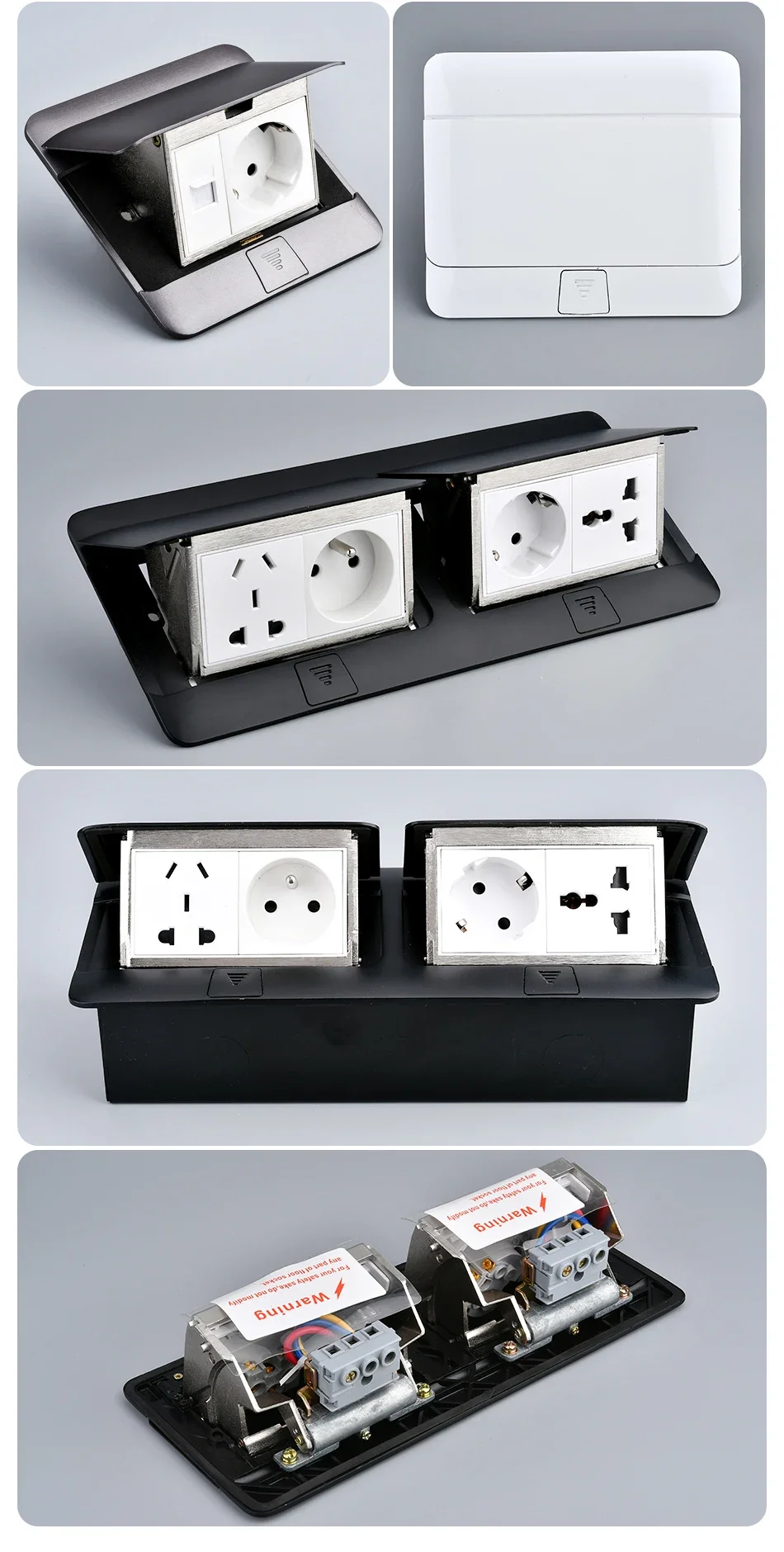 Скрытая розетка с заземлением, розетки питания с USB-портом для зарядки ...