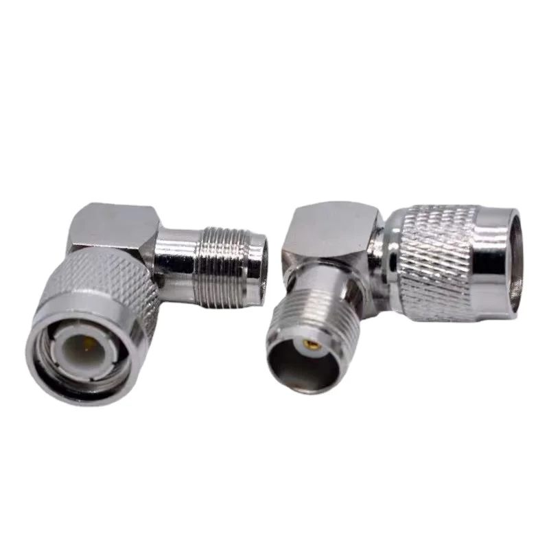 2Pcs TNC Male Female 90° Degree Right Angle Connector TNC Male To TNC Female RF Coaxial High Quanlity Brass Nickel Plated Adapte