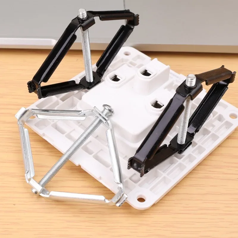 86Type Wall Box Repair Cassette Fixed Socket Box with Screw Wall Repairer Support Old Socket Boxes Screw Plug Rod Tool wall socket box,wall switch socket repairer,electrical box repairer,wall socket repairer