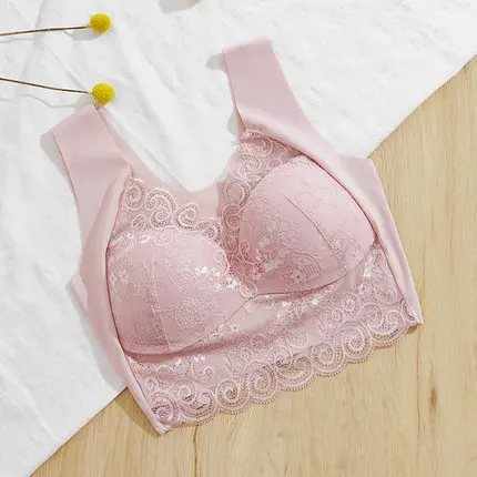 thumbnail image 1 of Sujetador de mujer sexy de encaje de talla grande de una pieza Bralette Top hace que los pechos grandes parezcan más pequeños Push Up Lencería femenina, 1 of 5