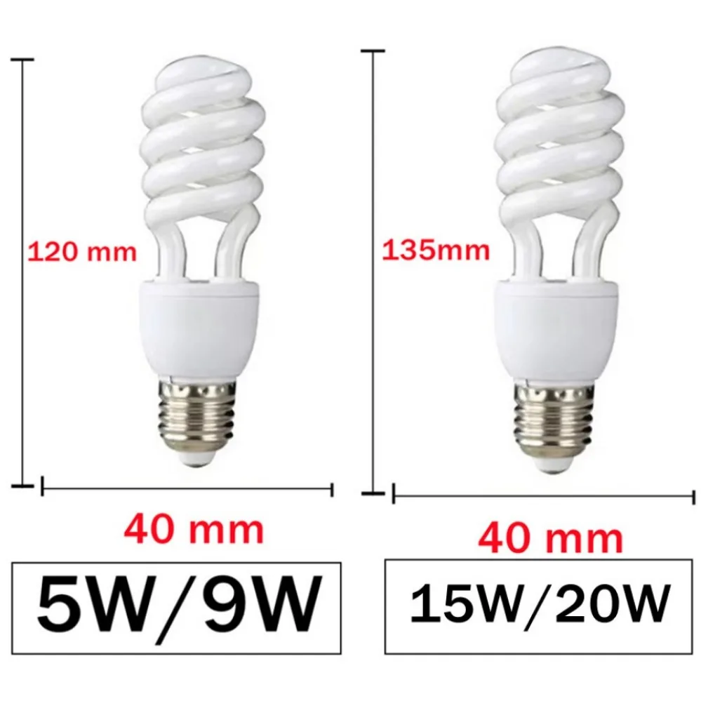 Spiral Light Bulb Energy-saving Lamps Tubes E27 5-45W Retro Decor Lamps Bright Bulbs AC220V LED Lamp Home Decoration Lamp