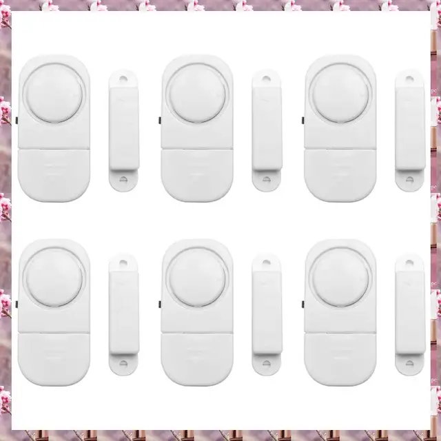 2025 6Sets/Pack Door Window Alarm Wireless Security Alarm Window For Home Security DIY Magnetic Sensor,6Sets/Pack Door Window Al 6