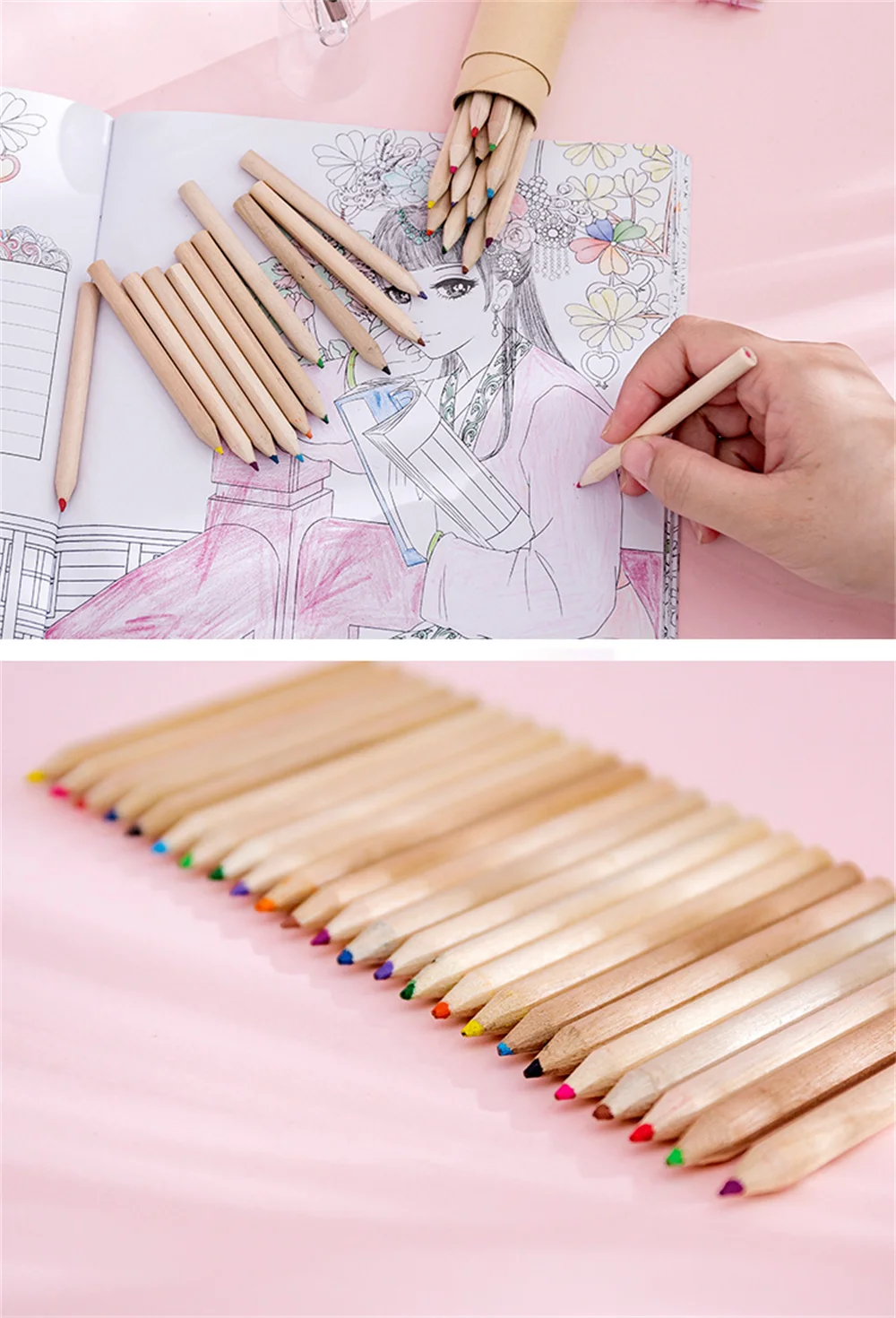 Set De 8 Crayons Miniatures En Bois Pour Maison De Poupée – Papeterie Scolaire Mini, Accessoires De Bureau Miniatures Fonctionnels, Jeu Imaginatif