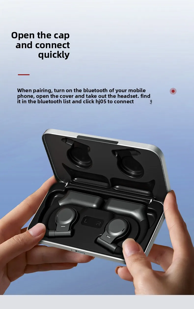 The new cross-border OWS Bluetooth headphones HJ05 feature a metal shell that do