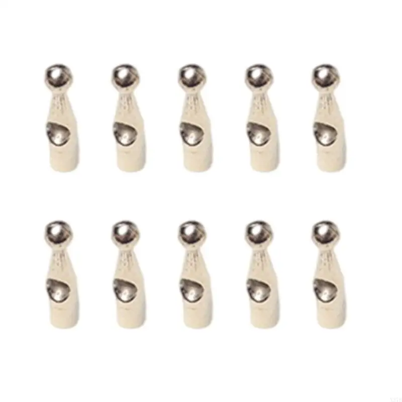 10pcs Umbrella Tail Beads Metal End Caps For 4mm Umbrella Repair And DIY Metal Tips For 4mm Diameter Bone