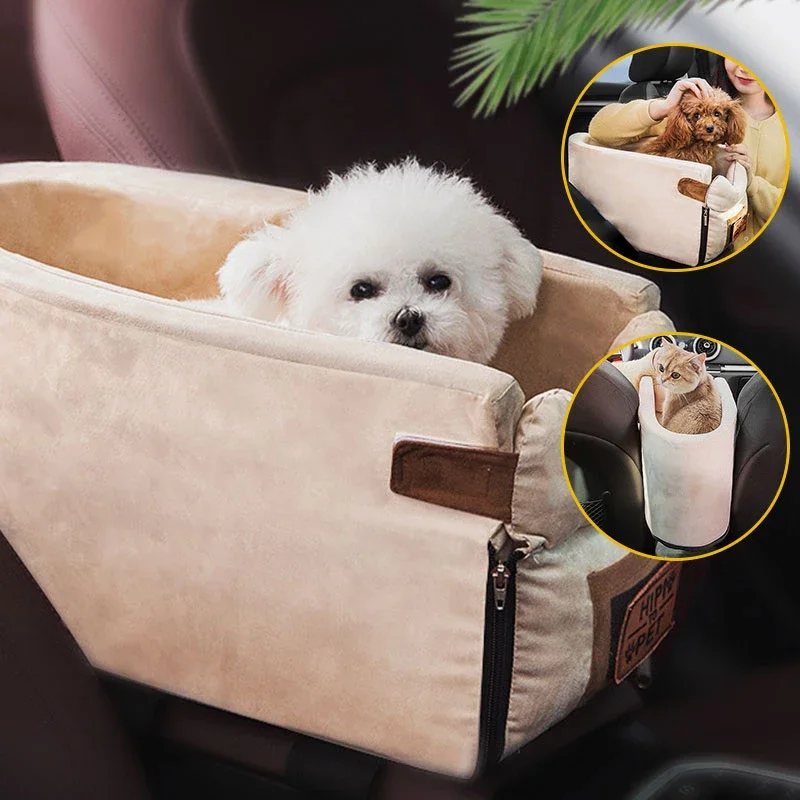 Portable Pet Dog Car Seat Central Control Nonslip Dog Carriers Safe Car