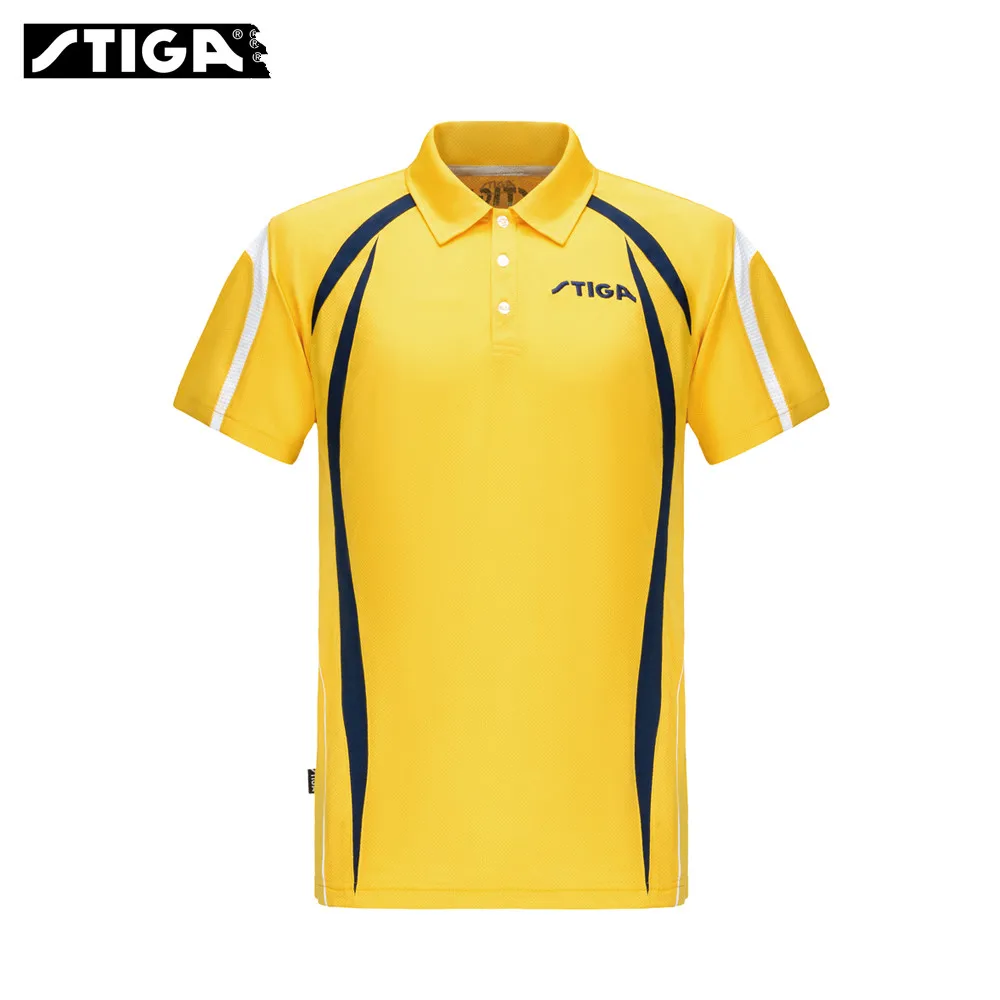 Stiga Table Tennis Clothes for Men, Quick Dry Sportswear, Short Sleeved, Ping Pong Shirt, Badminton Sport Jersey, CA-35122