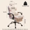 Computer Office Chair, Heightened Executive Chair, Ergonomic High Back Chair, White 2