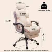 Computer Office Chair, Heightened Executive Chair, Ergonomic High Back Chair, White 2