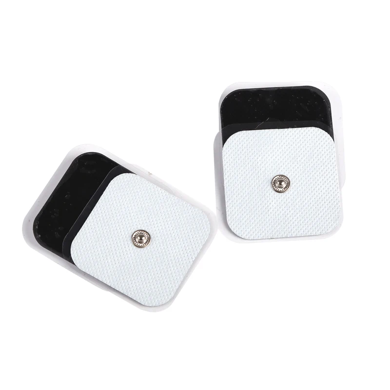Electrode Pad Patch for Electric Tens Acupuncture Digital Therapy Machine 5*5cm Button Self Adhesive Gel Electrode Sticker 3.5mm electrode pads massage gel pads
