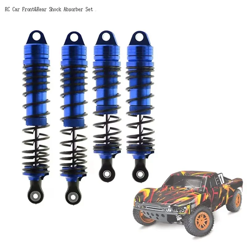 Traxxas 1/10 슬래시 스케일 4X4 2WD RC 자동차용 알루미늄 합금 Rustler Stampede 업그레이드 부품용 전면 및 후면 충격 흡수 장치 세트