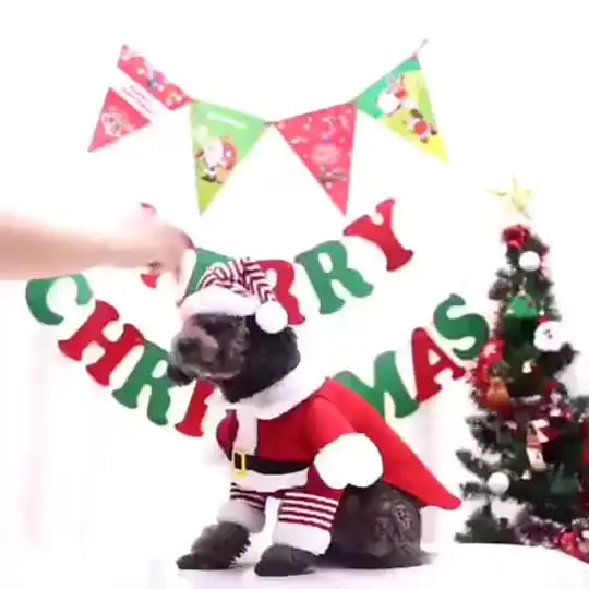 Costumes De Noël Pour Animaux De Compagnie, Tenue Universelle Pour Chien De Renne, Costume Pour Animal De Compagnie Avec Couvre-chef, Costumes Chauds Et Confortables Pour La Fête