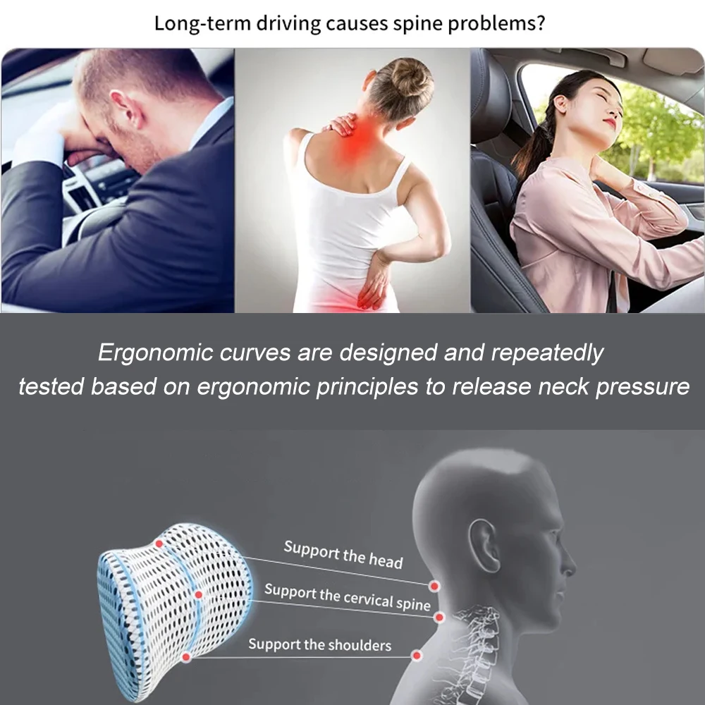 Deluxe Travel Neck Pillow with High-Grade Memory Foam for Ultimate Driving Comfort