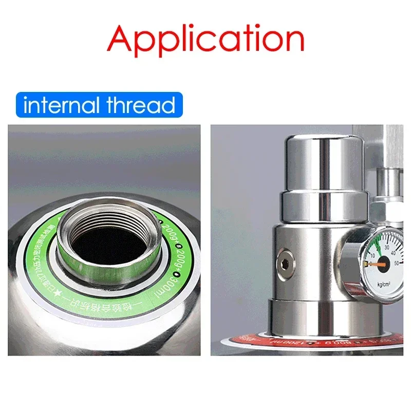 Internal Thread CO2 Steel Cylinder Generator Stainless Steel Valve Aquarium CO2 Carbon Fiber Filter Element Accessories Filter 4